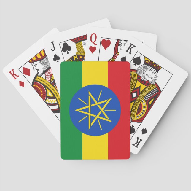 Etiopiens flagga casinokort (Baksidan)