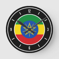 Etiopiens Flagga Elegant