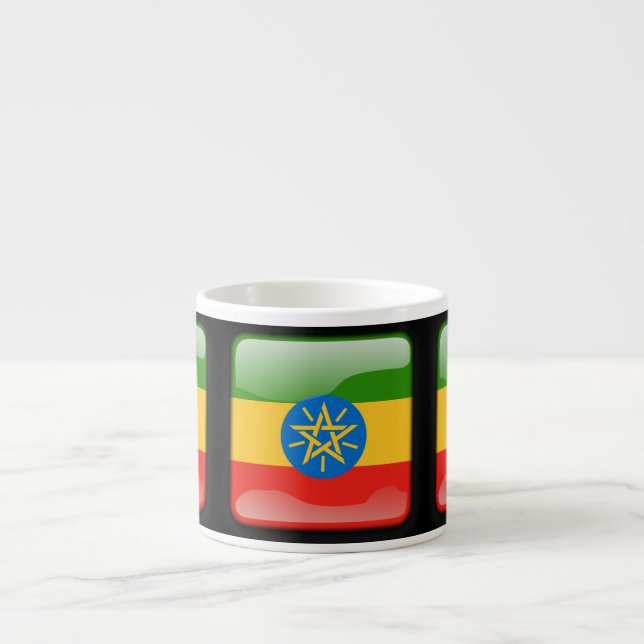 Etiopiens flagga espressomugg (Framsidan)