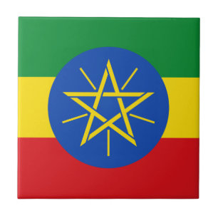 Etiopiens flagga kakelplatta
