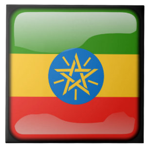 Etiopiens flagga kakelplatta
