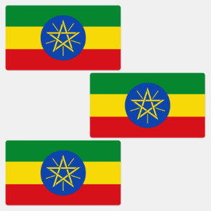 Etiopiens flagga klistermärke