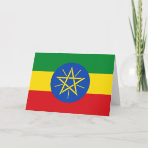 Etiopiens flagga kort