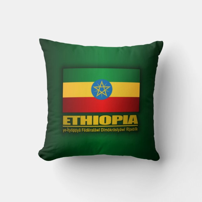 Etiopiens flagga kudde (Framsida)