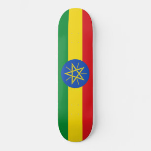 Etiopiens flagga mini skateboard bräda 18,5 cm