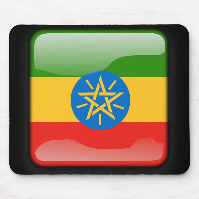 Etiopiens flagga musmatta (Framsidan)