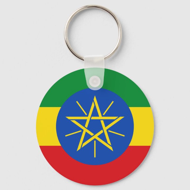 Etiopiens flagga nyckelring (Framsida)