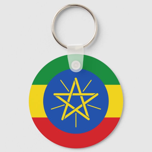 Etiopiens flagga nyckelring (Framsida)