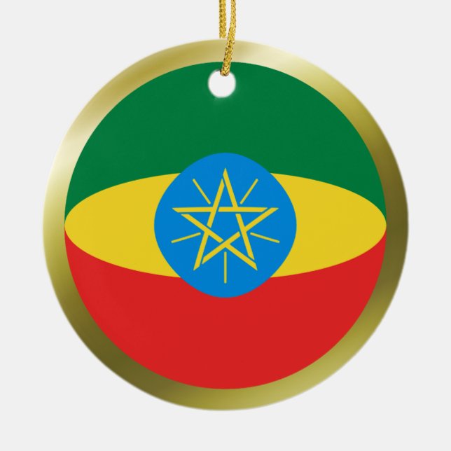 Etiopiens Flagga Ornament (Framsidan)