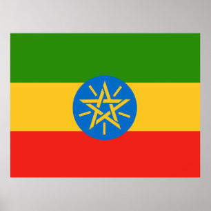 Etiopiens flagga poster