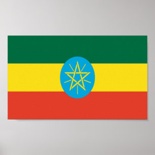 Etiopiens flagga poster