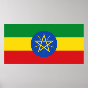 Etiopiens flagga poster