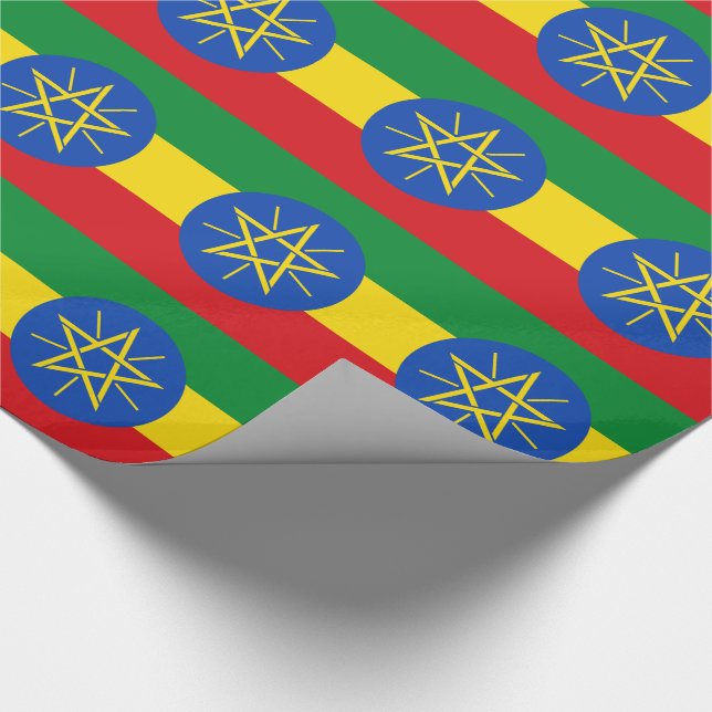 Etiopiens flagga presentpapper (Hörn)