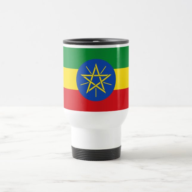 Etiopiens flagga resemugg (Center)
