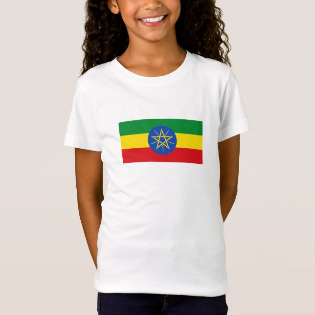 Etiopiens flagga t shirt (Framsida)