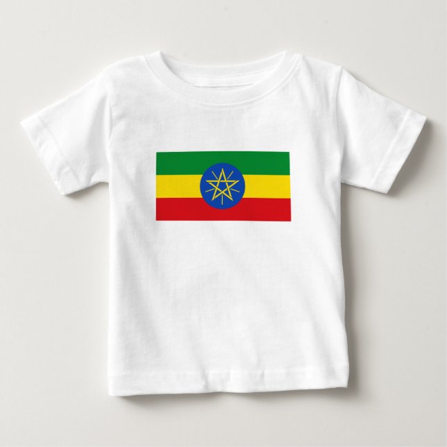 Etiopiens flagga t shirt (Framsida)