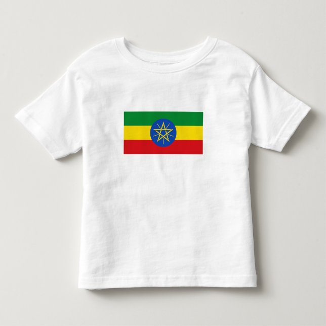 Etiopiens flagga t shirt (Framsida)