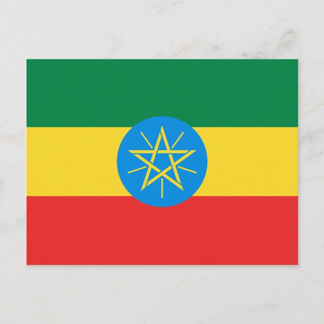 Etiopiens Flagga-vykort Vykort (Framsida)