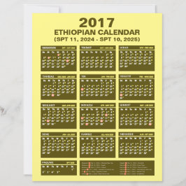 Etiopiens kalenderkonverterare Spt 2024 till 2025