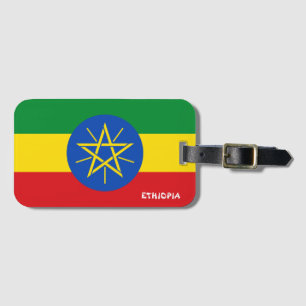 Etiopiens nationella Flagga Patriotic Bagagebricka