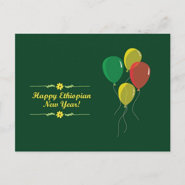 Etiopiens nyår helg vykort (Framsida)