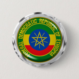 Etiopiens runda Emblem Knapp