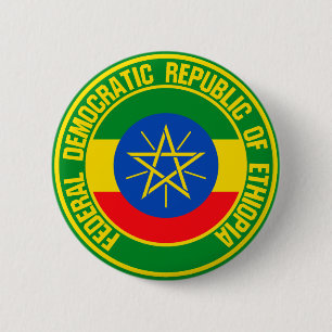 Etiopiens runda Emblem Knapp