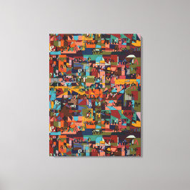 Etiopiens städer canvastryck