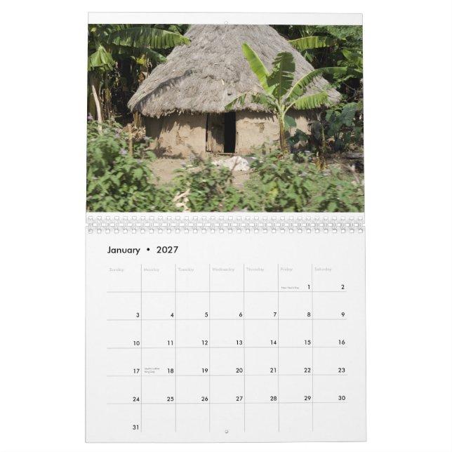 Etiopiens väggkalender kalender (Jan 2027)