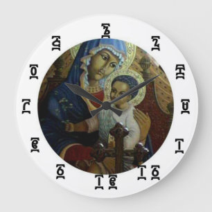 Etiopier svart Madonna Time - (den stora) rundan Stor Klocka