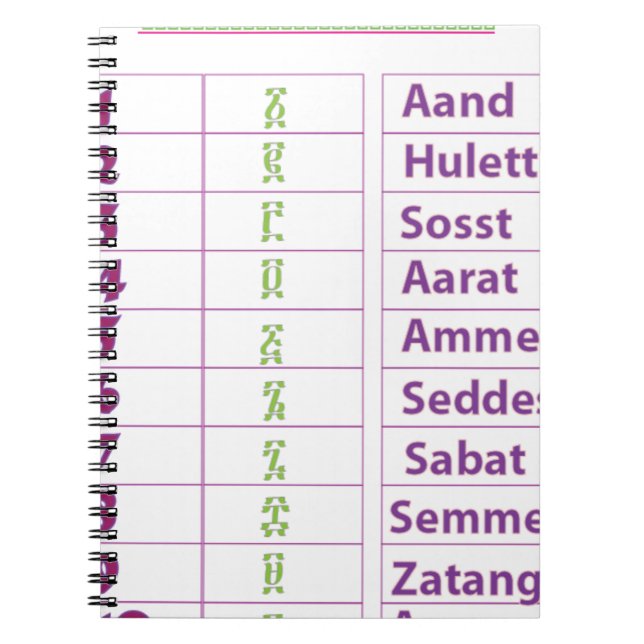 Etiopiern/Amharic numrerar Anteckningsbok (Framsidan)