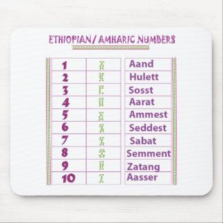 Etiopiern/Amharic numrerar Musmatta