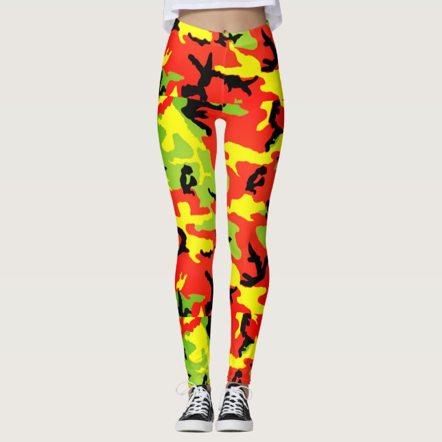 EtiopierRastafari kamouflage - damasker Leggings (Framsida)