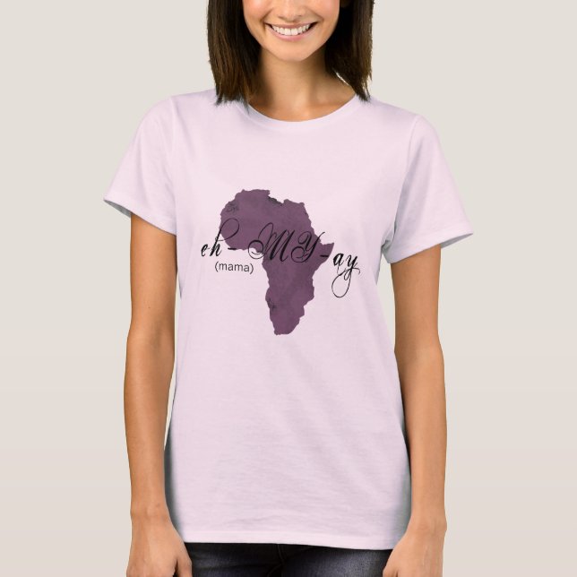 Etiopisk Amharic"mamma" skjorta Tee Shirt (Framsida)
