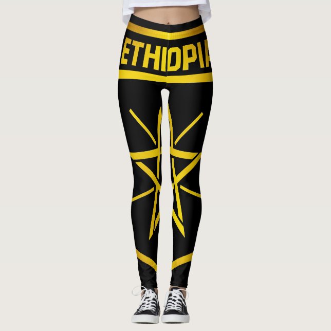 Etiopisk Emblem Leggings (Framsida)