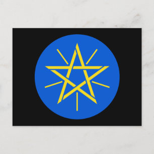 etiopisk emblem vykort