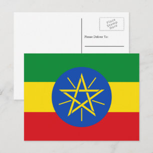 Etiopisk flagg, Etiopias flagga Vykort