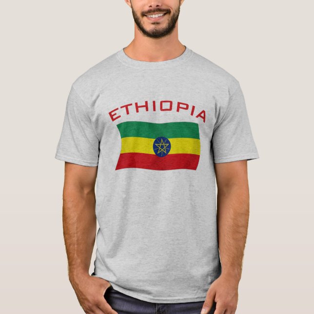 Etiopisk flagga 2 tee shirt (Framsida)