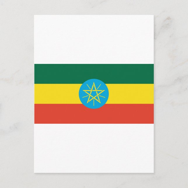 etiopisk Flagga Vykort (Framsida)
