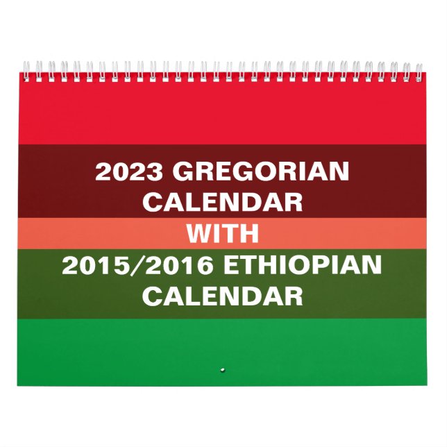 Etiopisk kalender och gregoriansk kalender 2023 (Omslag)