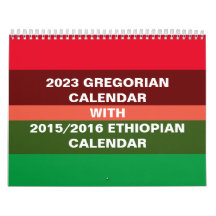 Etiopisk kalender och gregoriansk kalender 2023