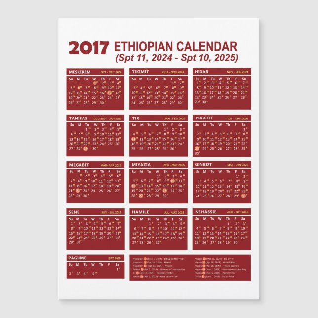Etiopisk kalenderkonverterare ፍ ሪ ጅ ላ ለ ይ የ ሚ peri (Framsida)