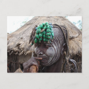 Etiopisk kvinna 2 vykort