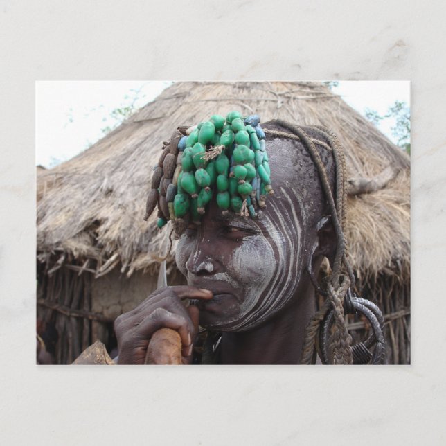 Etiopisk kvinna 2 vykort (Framsida)