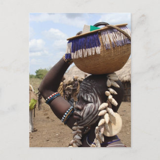 Etiopisk kvinna 6 vykort