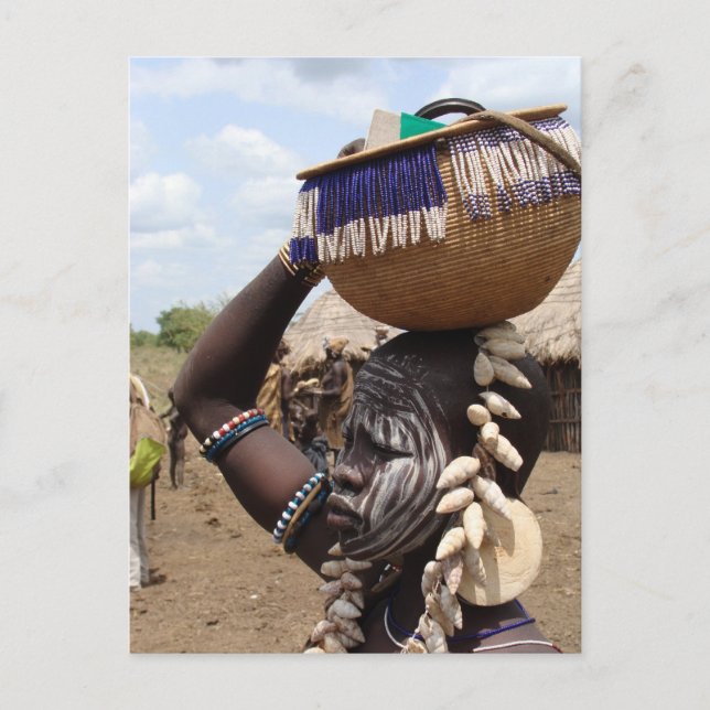 Etiopisk kvinna 6 vykort (Framsida)