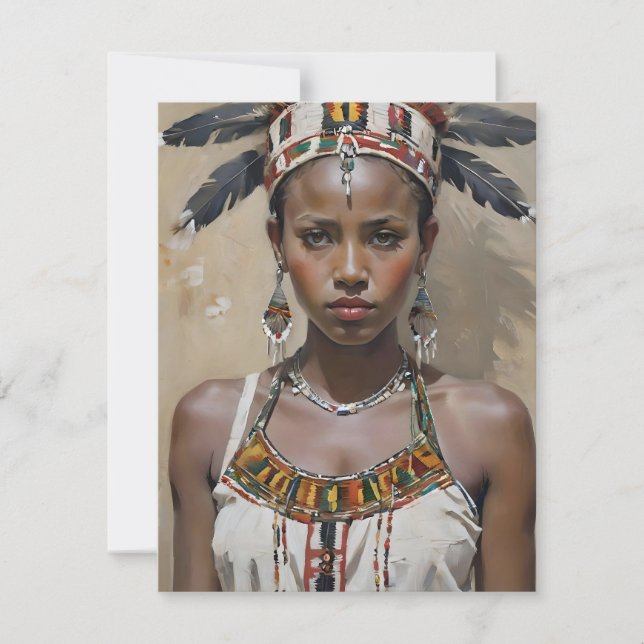 Etiopisk kvinna C Julkort (Framsida)