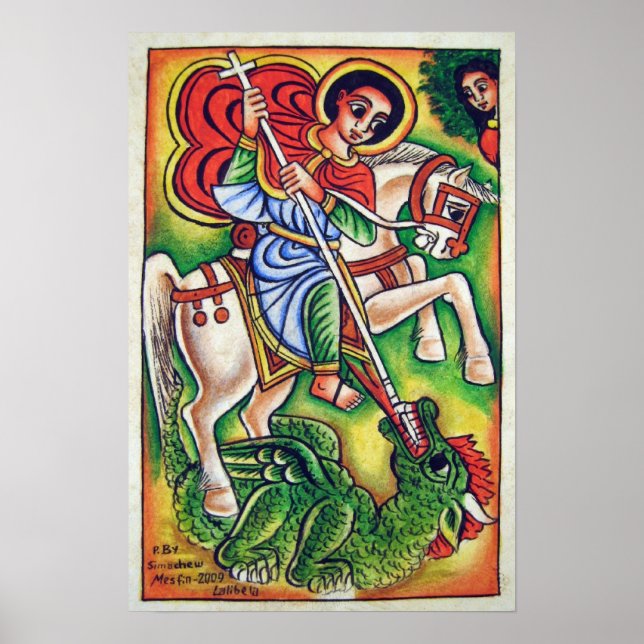 Etiopisk kyrkmålning - Kidus Gabriel Poster (Framsidan)