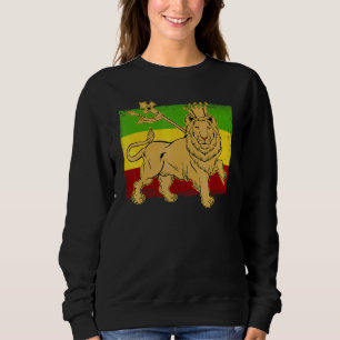 Etiopisk Lejon Etiopien Flagga Reggae Jamaicans Ko T Shirt