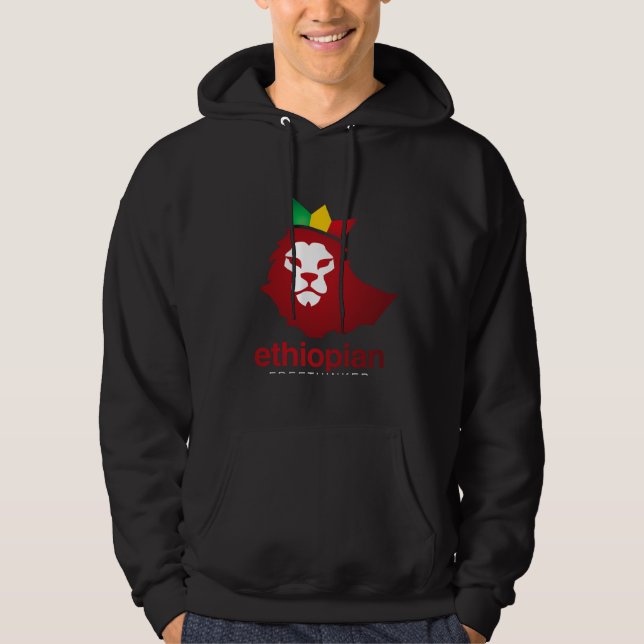 Etiopisk makt - Ull Pullover Hoodie (Framsida)